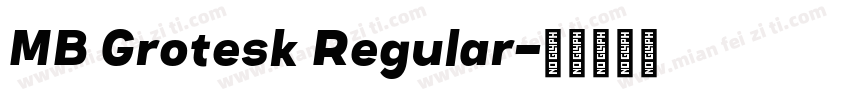 MB Grotesk Regular字体转换